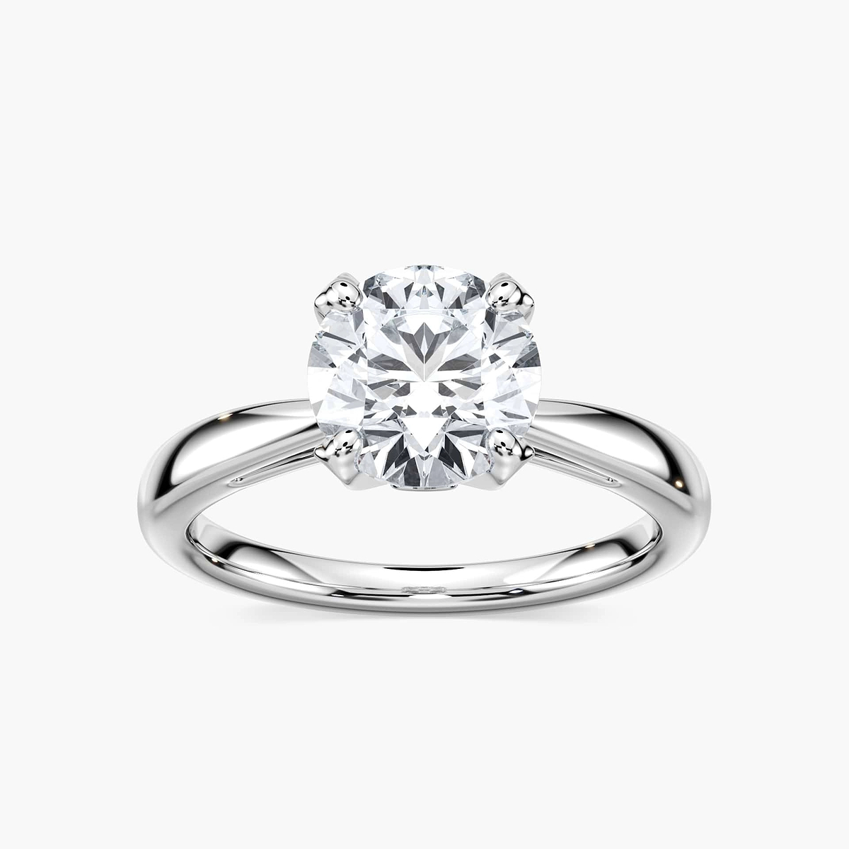 Gwenyth Lab Grown Diamond Four Prong Side Stone Engagement Ring