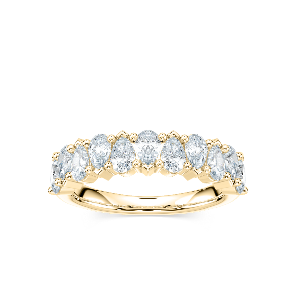 Rowan 1 ½ ctw Pear Lab Grown Diamond Alternating Anniversary Band