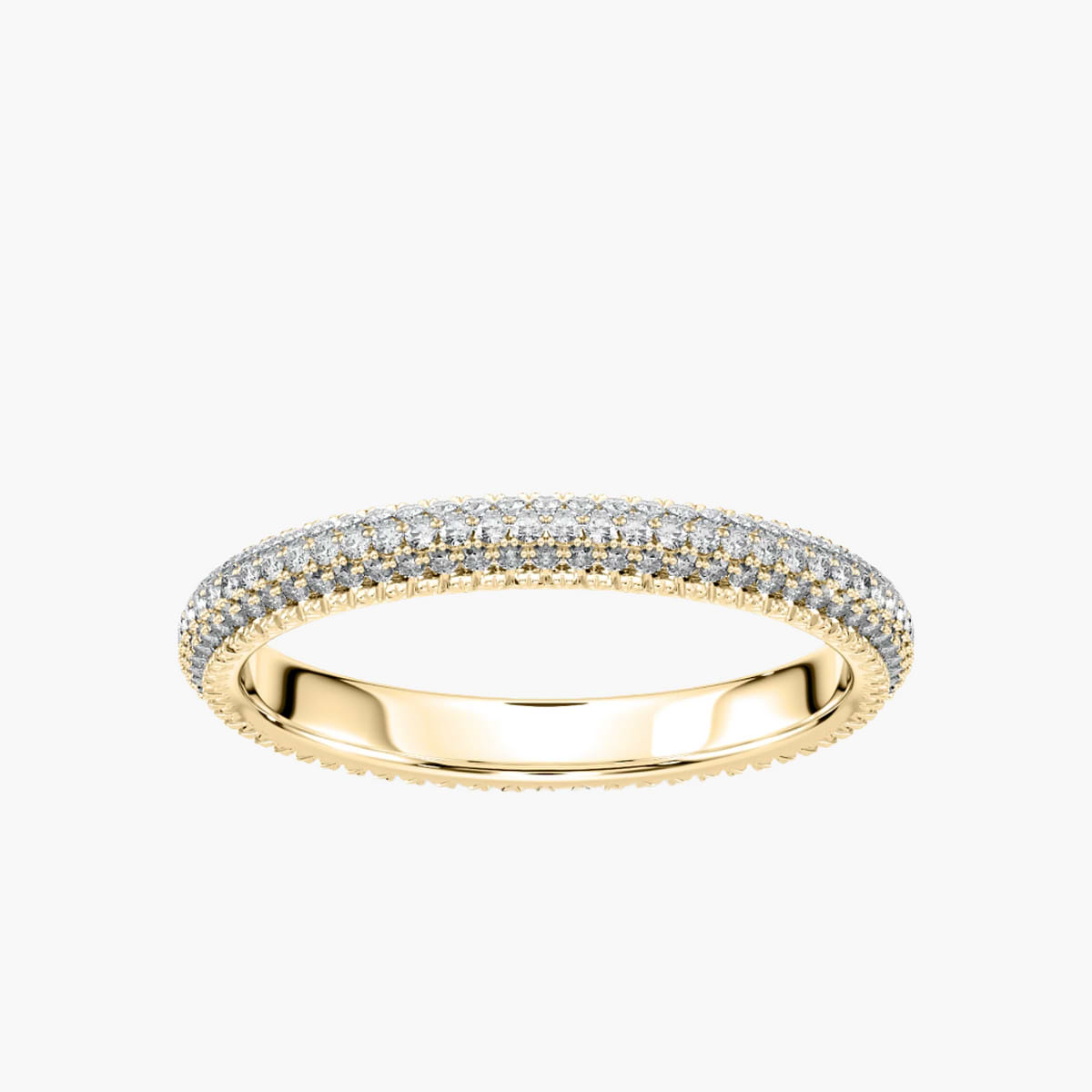 Stella 1 ¹⁄₄ ctw Round Lab Grown Diamond Micro Pave Eternity Band