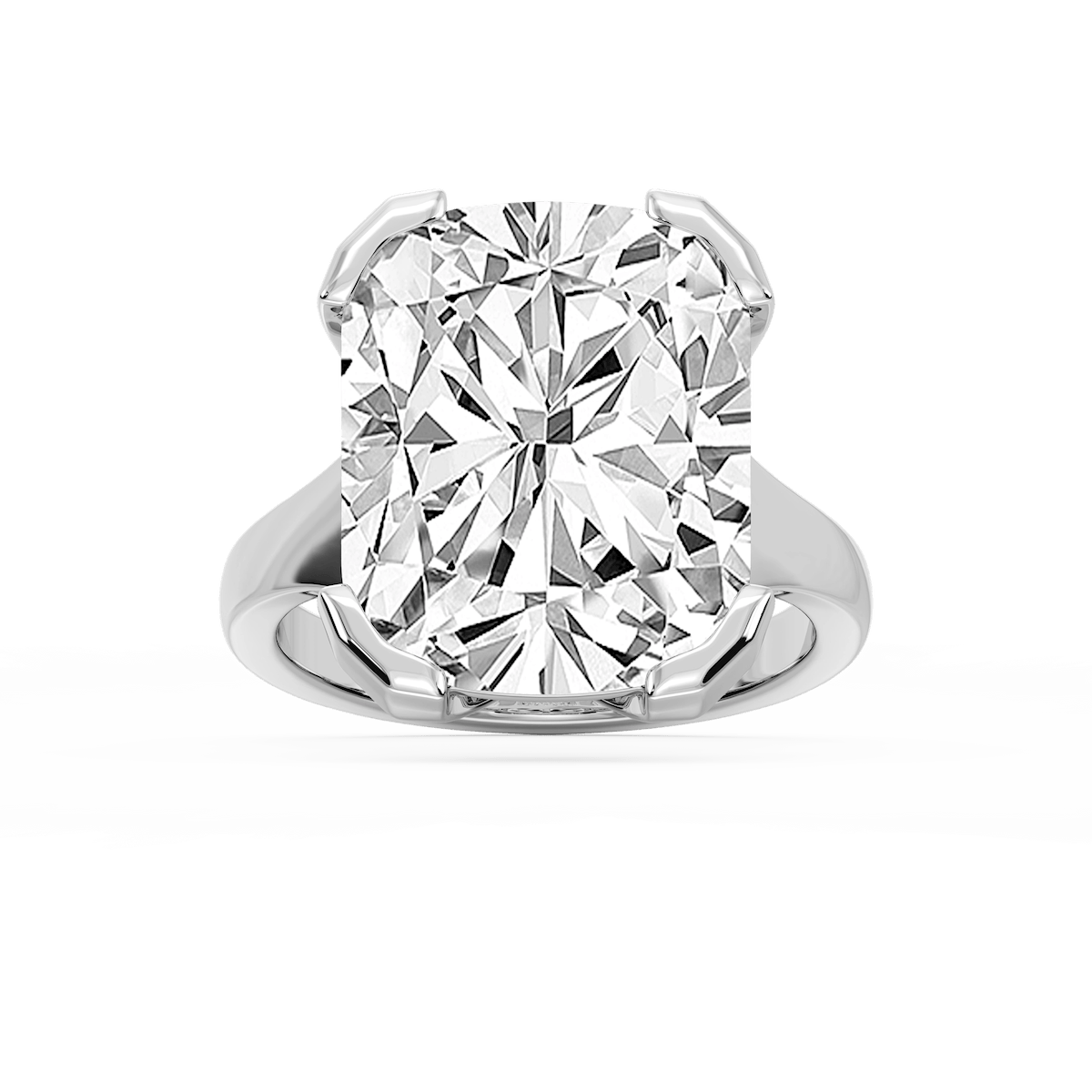 Zoe 16 ctw Cushion Lab Grown Diamond Bezel Prong Side Stone Engagement Ring - Signature Collection