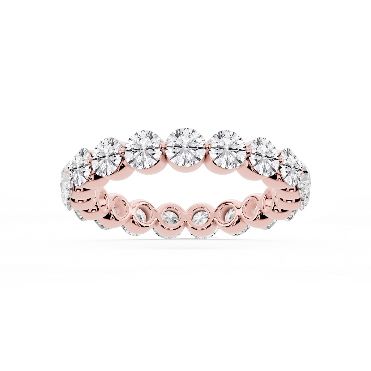 Zora Round Lab Grown Diamond Single Shared Prong Eternity Band