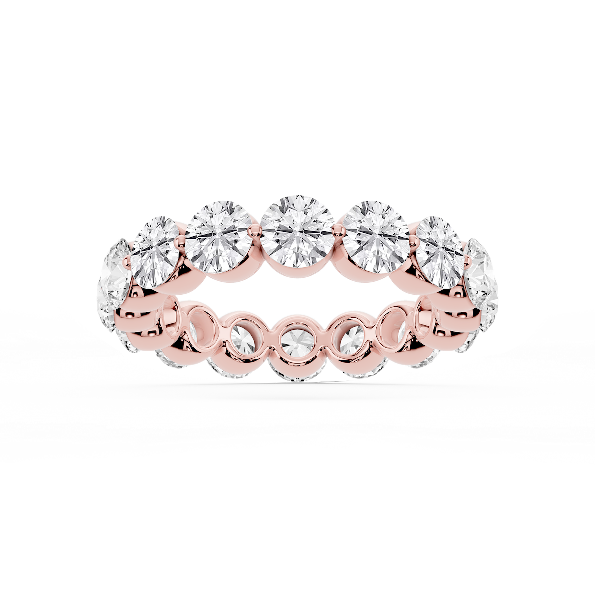 Zora Round Lab Grown Diamond Single Shared Prong Eternity Band