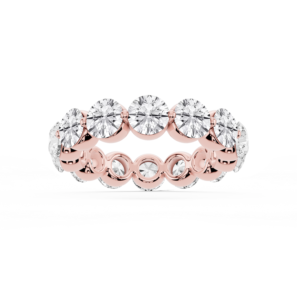 Zora Round Lab Grown Diamond Single Shared Prong Eternity Band