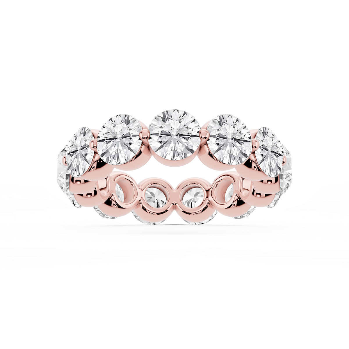 Zora Round Lab Grown Diamond Single Shared Prong Eternity Band