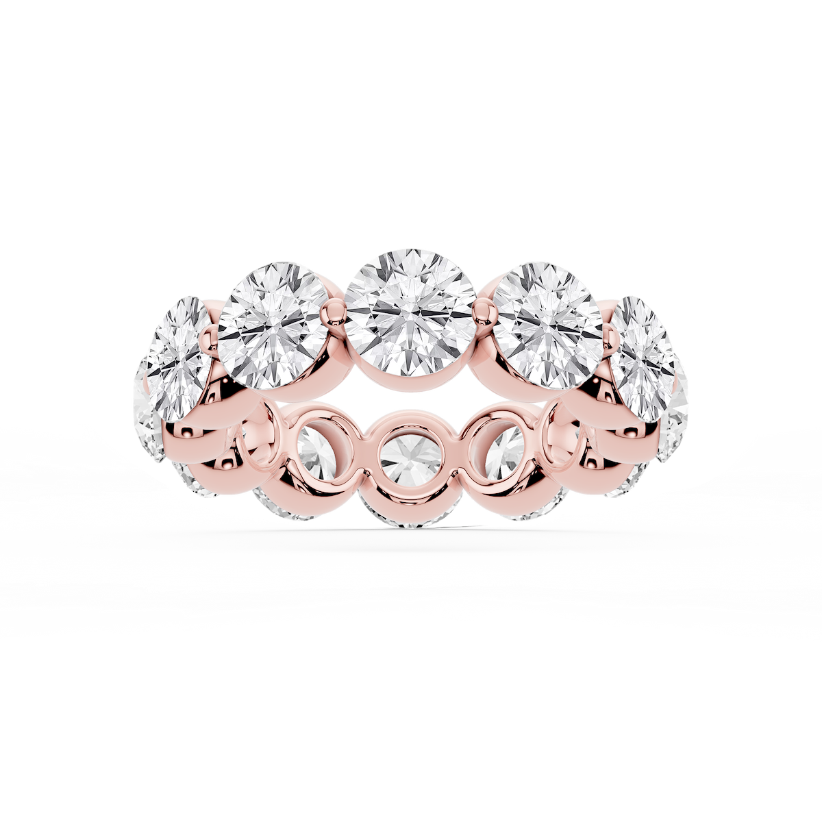 Zora Round Lab Grown Diamond Single Shared Prong Eternity Band