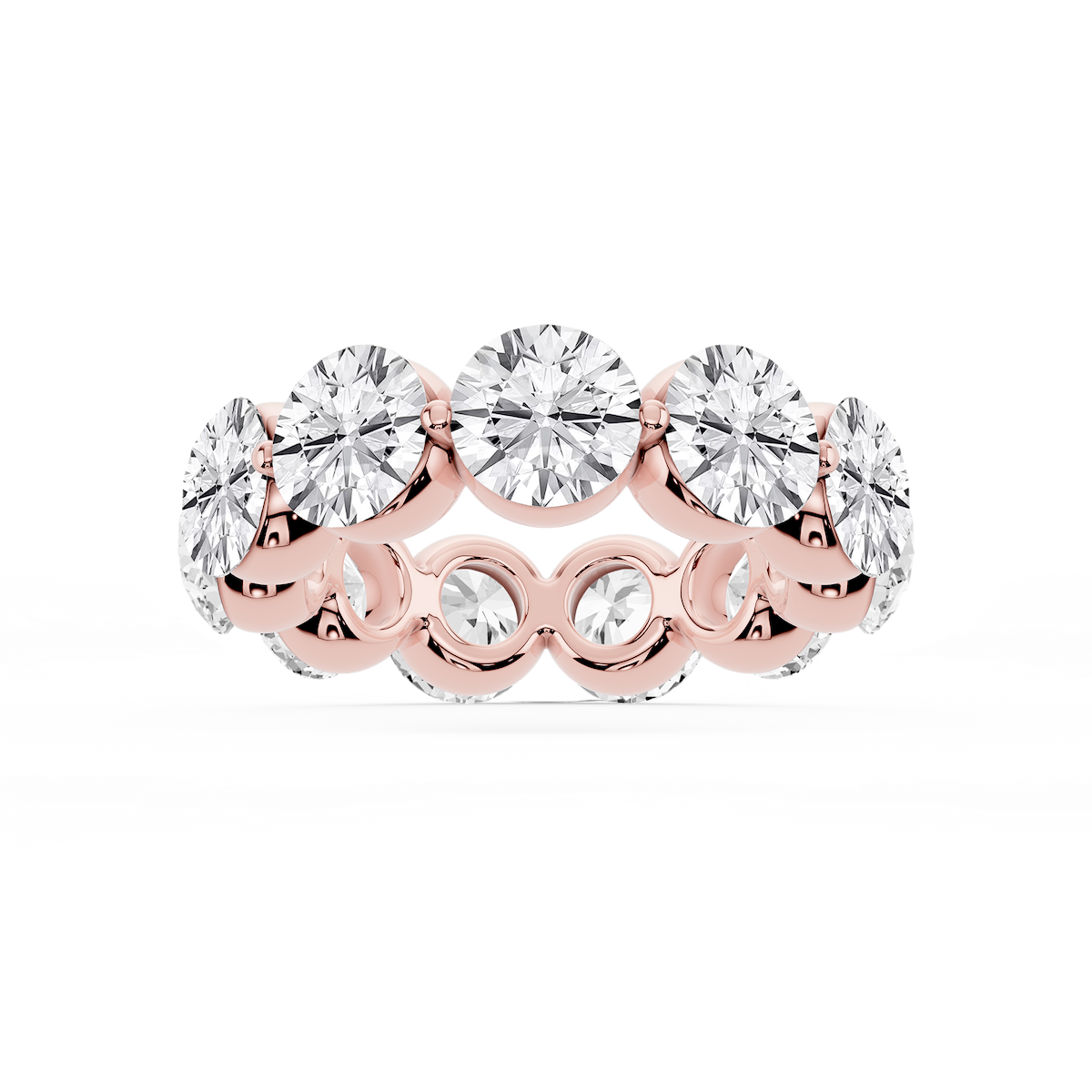 Zora Round Lab Grown Diamond Single Shared Prong Eternity Band
