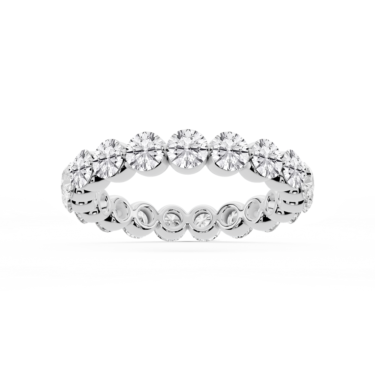 Zora Round Lab Grown Diamond Single Shared Prong Eternity Band