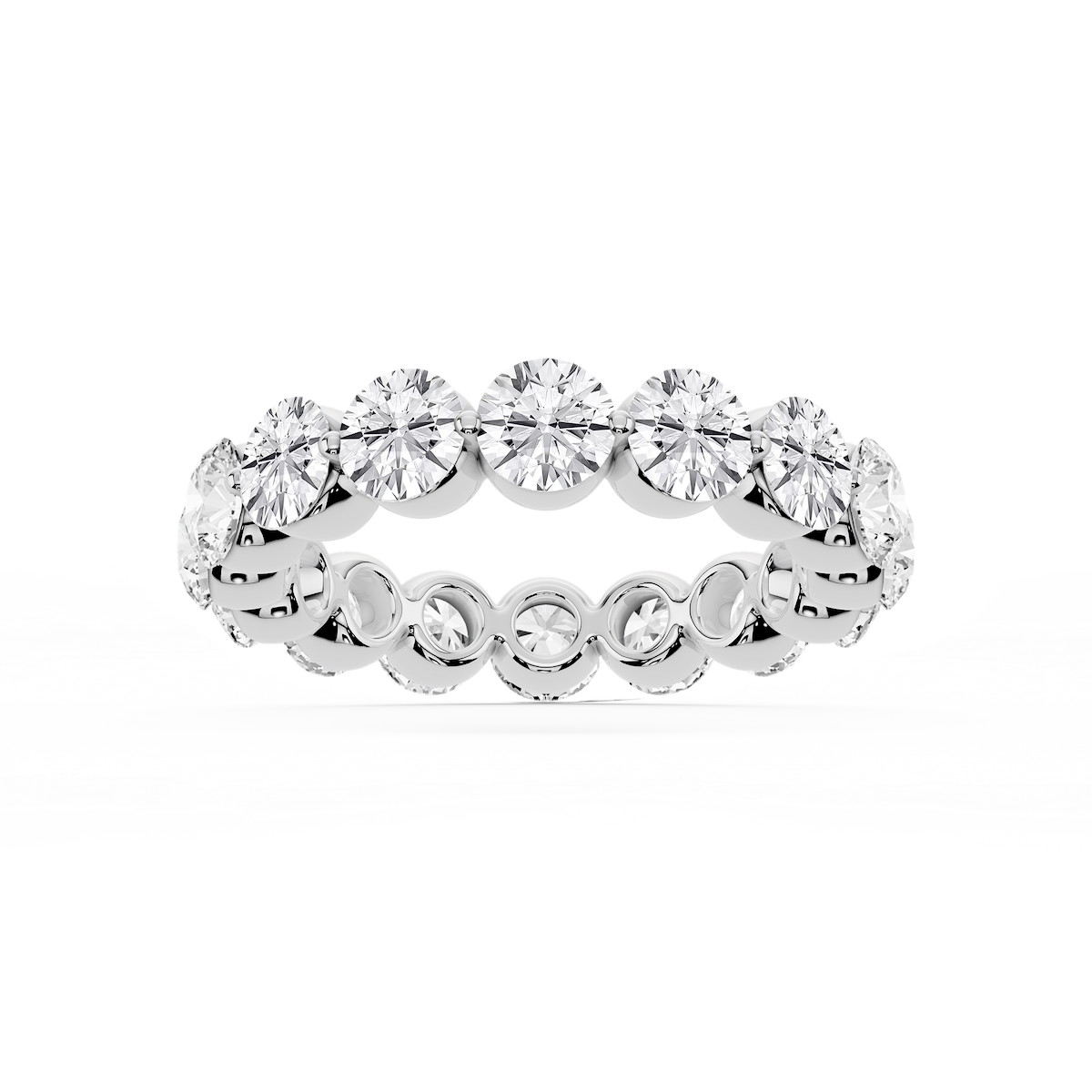 Zora Round Lab Grown Diamond Single Shared Prong Eternity Band