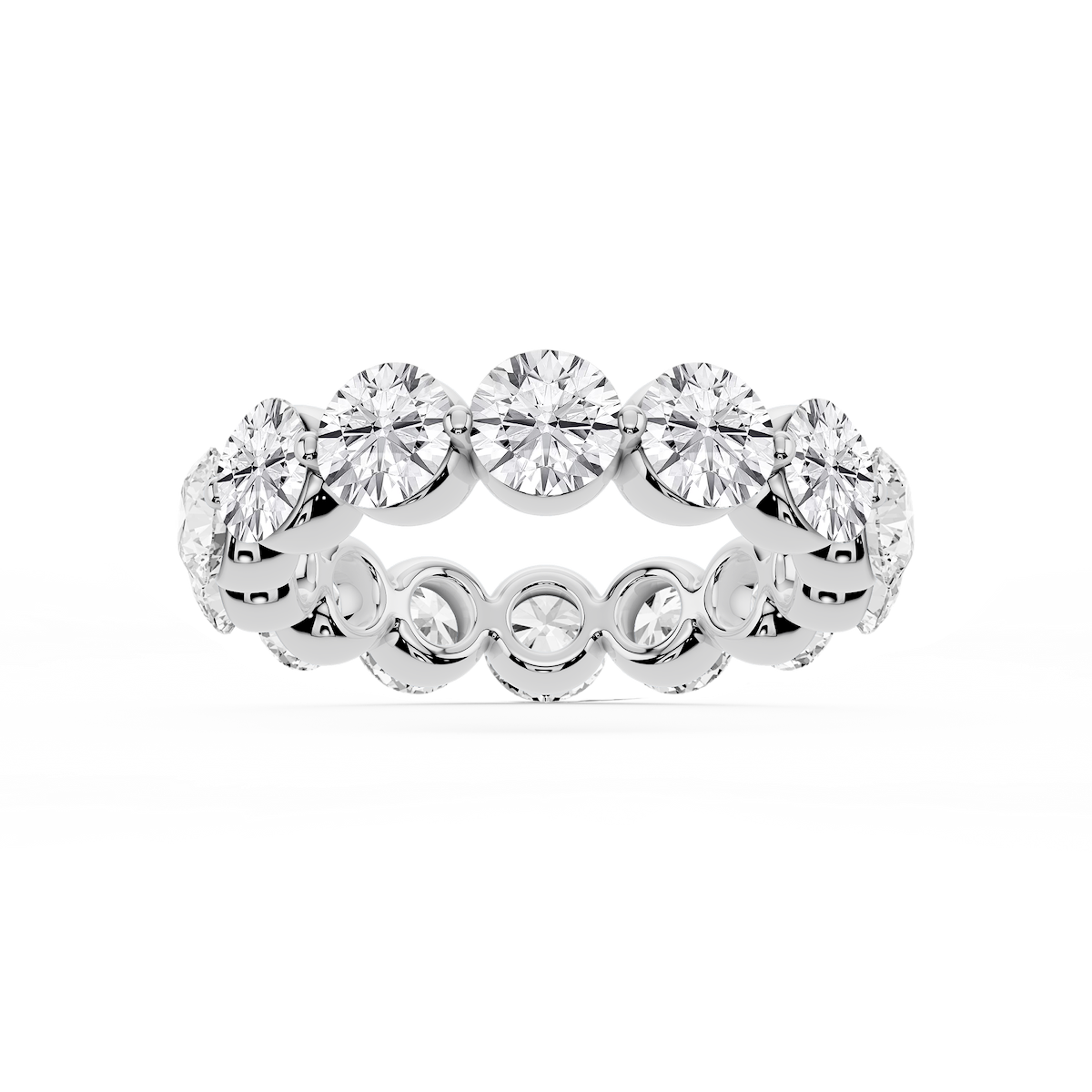 Zora Round Lab Grown Diamond Single Shared Prong Eternity Band