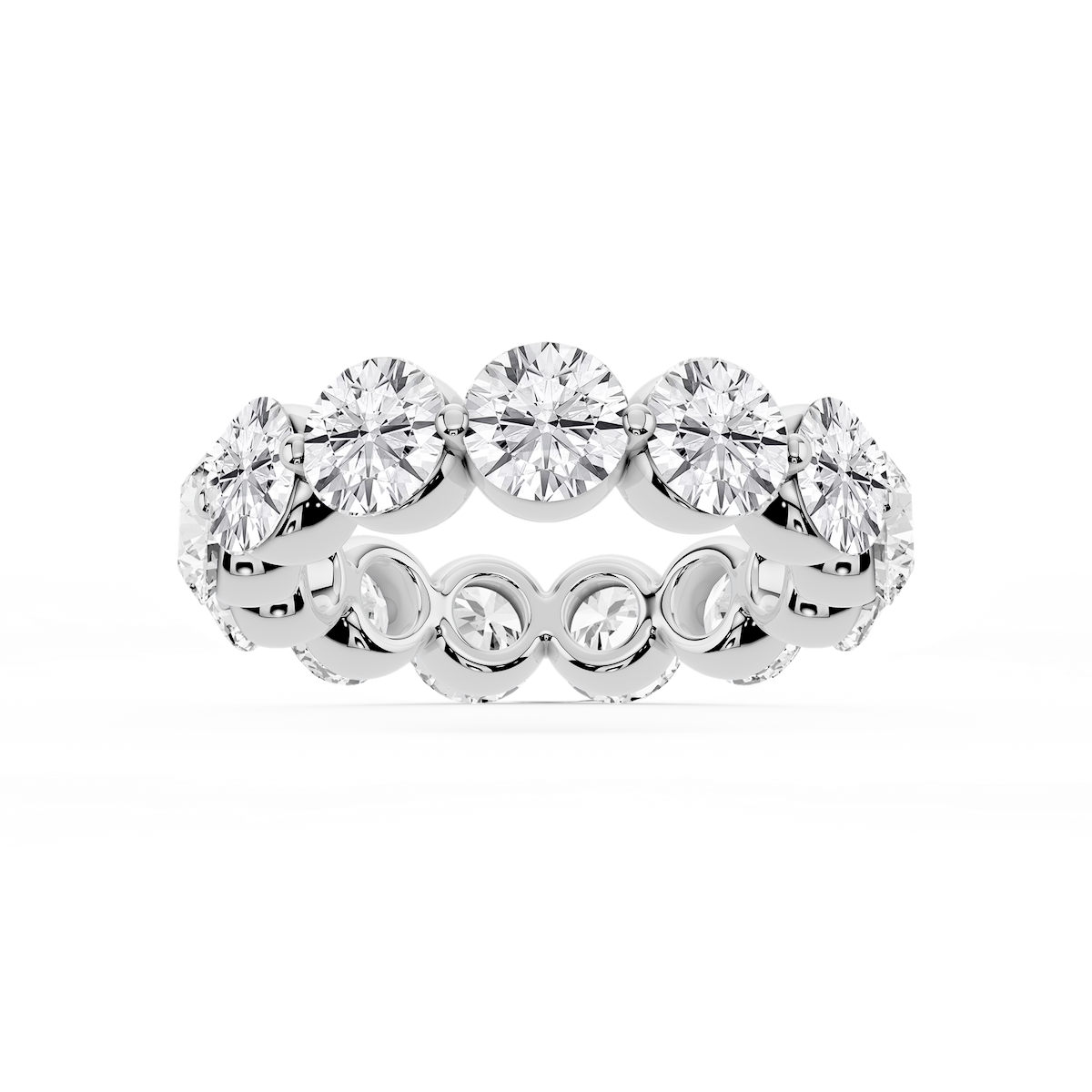 Zora Round Lab Grown Diamond Single Shared Prong Eternity Band