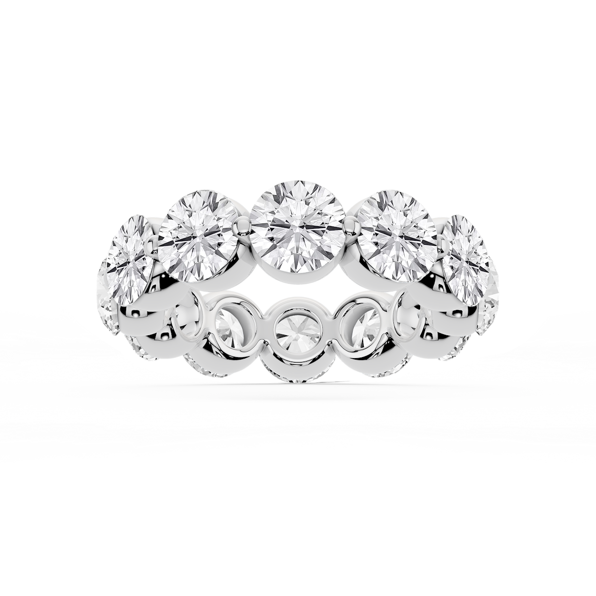 Zora Round Lab Grown Diamond Single Shared Prong Eternity Band