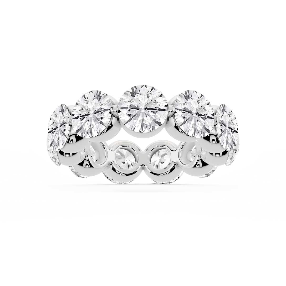 Zora Round Lab Grown Diamond Single Shared Prong Eternity Band