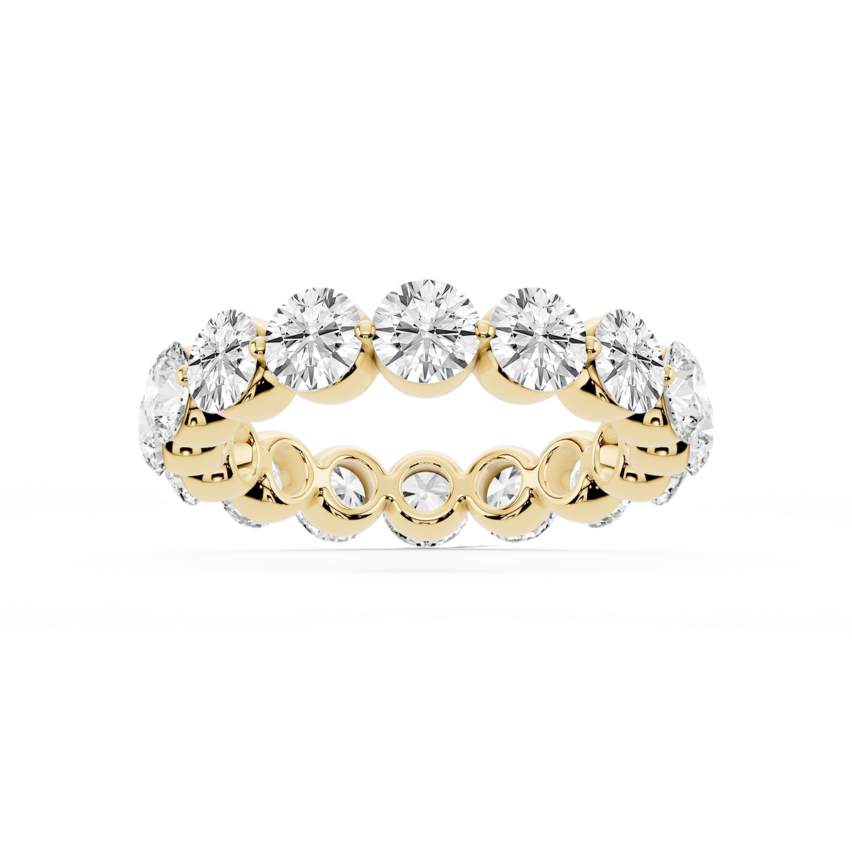 Zora Round Lab Grown Diamond Single Shared Prong Eternity Band