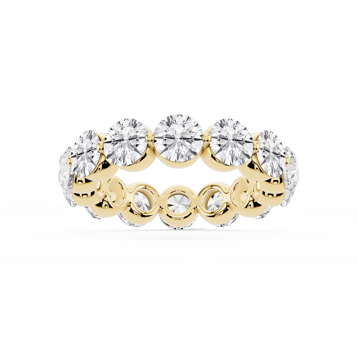 Zora Round Lab Grown Diamond Single Shared Prong Eternity Band