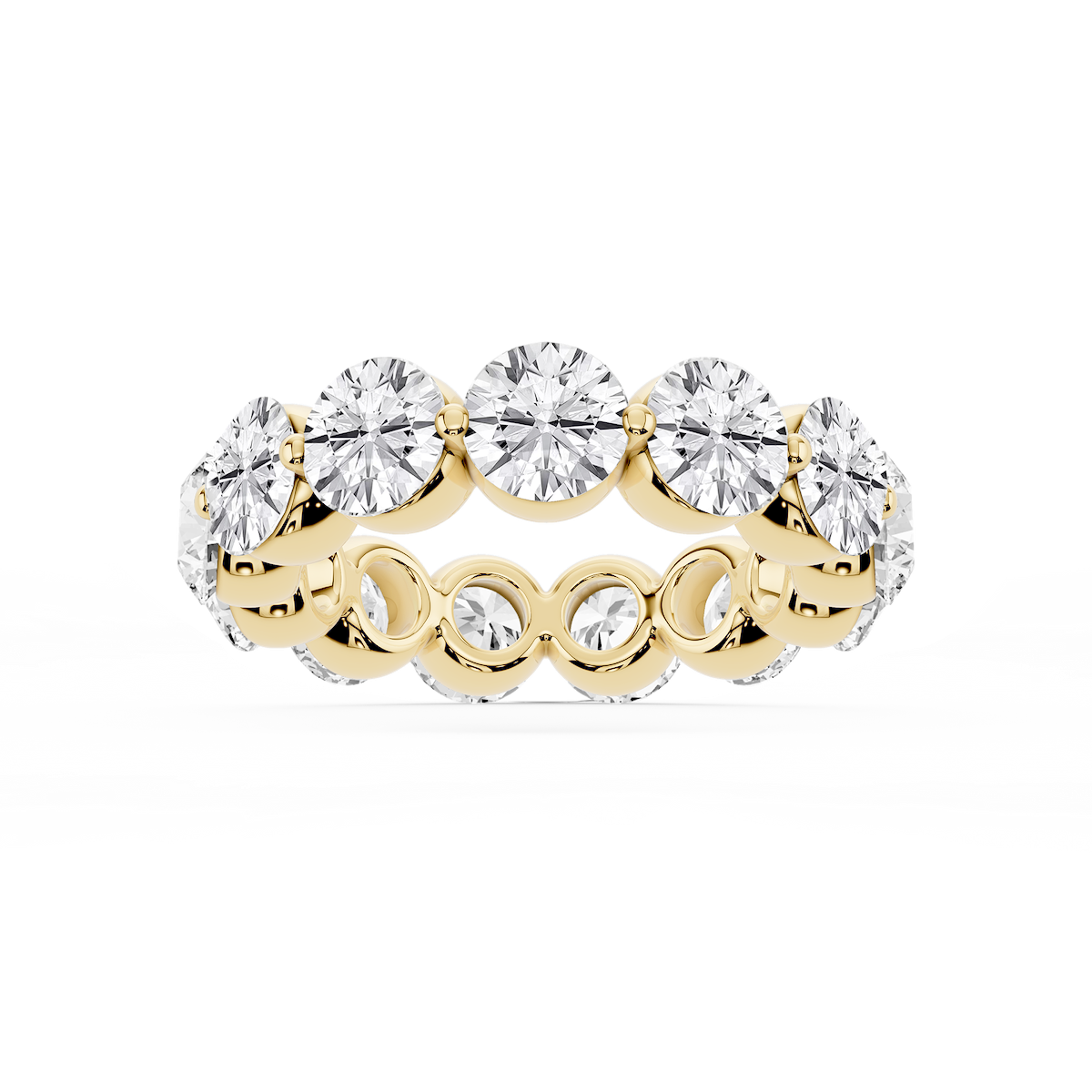 Zora Round Lab Grown Diamond Single Shared Prong Eternity Band