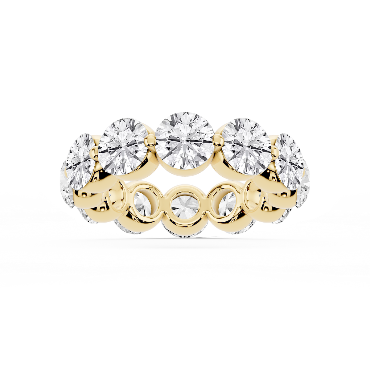 Zora Round Lab Grown Diamond Single Shared Prong Eternity Band