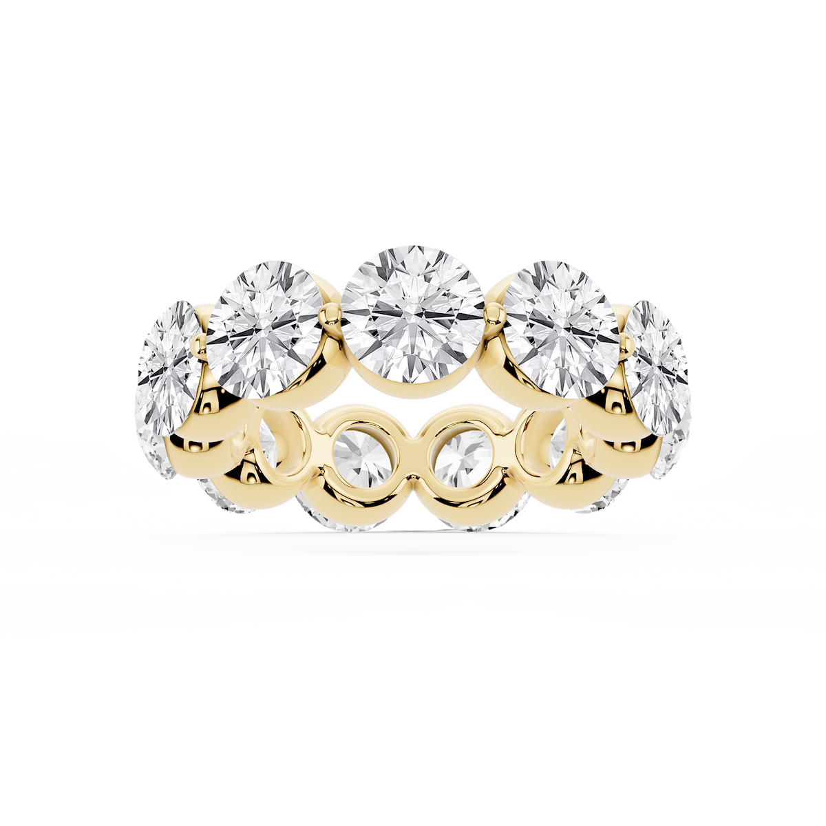 Zora Round Lab Grown Diamond Single Shared Prong Eternity Band