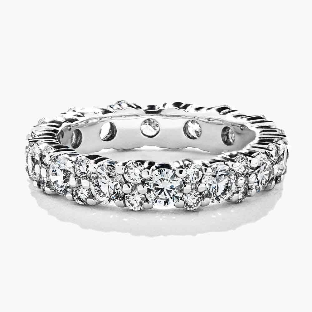 Lab-Grown Diamond eternity band in recycled 14K white gold, set with 2.0ctw Lab Grown Diamonds| Lab-Grown Diamond eternity band in recycled 14K white gold