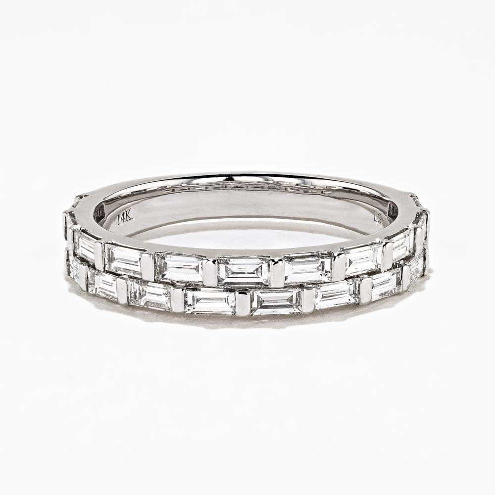 Haven Wedding Band with 0.9ctw in 14K White Gold