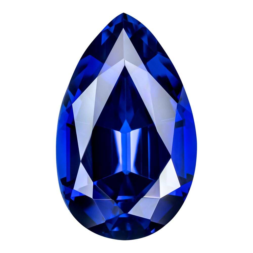 MD Fixed Pear Cut Side Stones 0.26ct x 2 (5x3mm) - Blue Sapphire