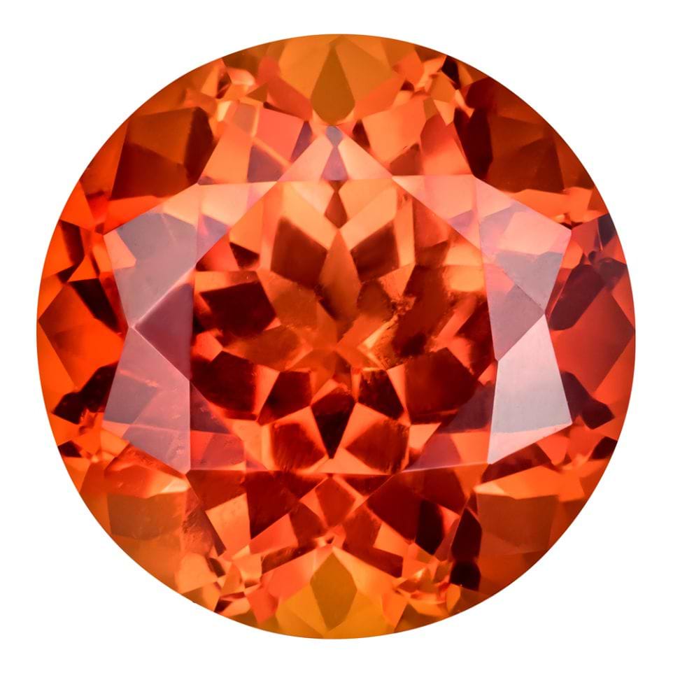MD Fixed Round Cut Side Stones 0.9ct x 2 (5.5mm) - Padparadscha