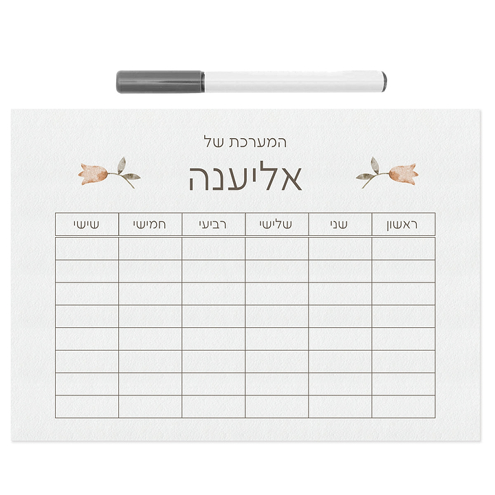 מערכת שעות - אביב