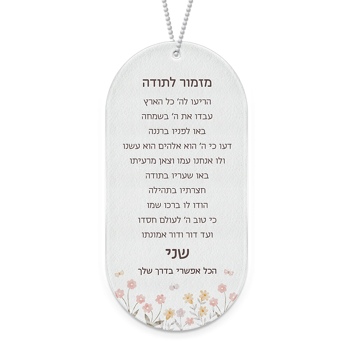 מזמור לתודה - שלווה