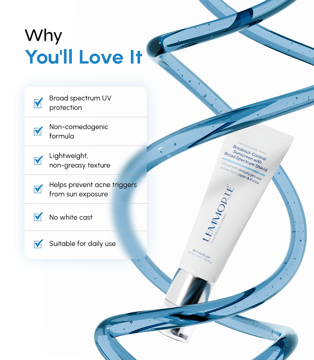 Breakout-Control Sunscreen with Broad Spectrum Shield