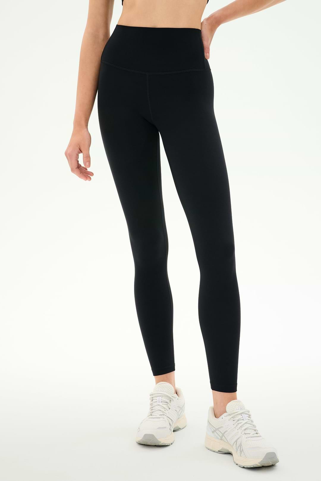 Raquel High Waist Supplex Flare - Dark Chocolate/Classic Blue