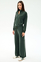 A woman stands in a relaxed pose wearing the SPLITS59 Peaches Airweight Cargo Jacket in Military and matching wide-leg pants, paired with white sneakers against a plain light background.