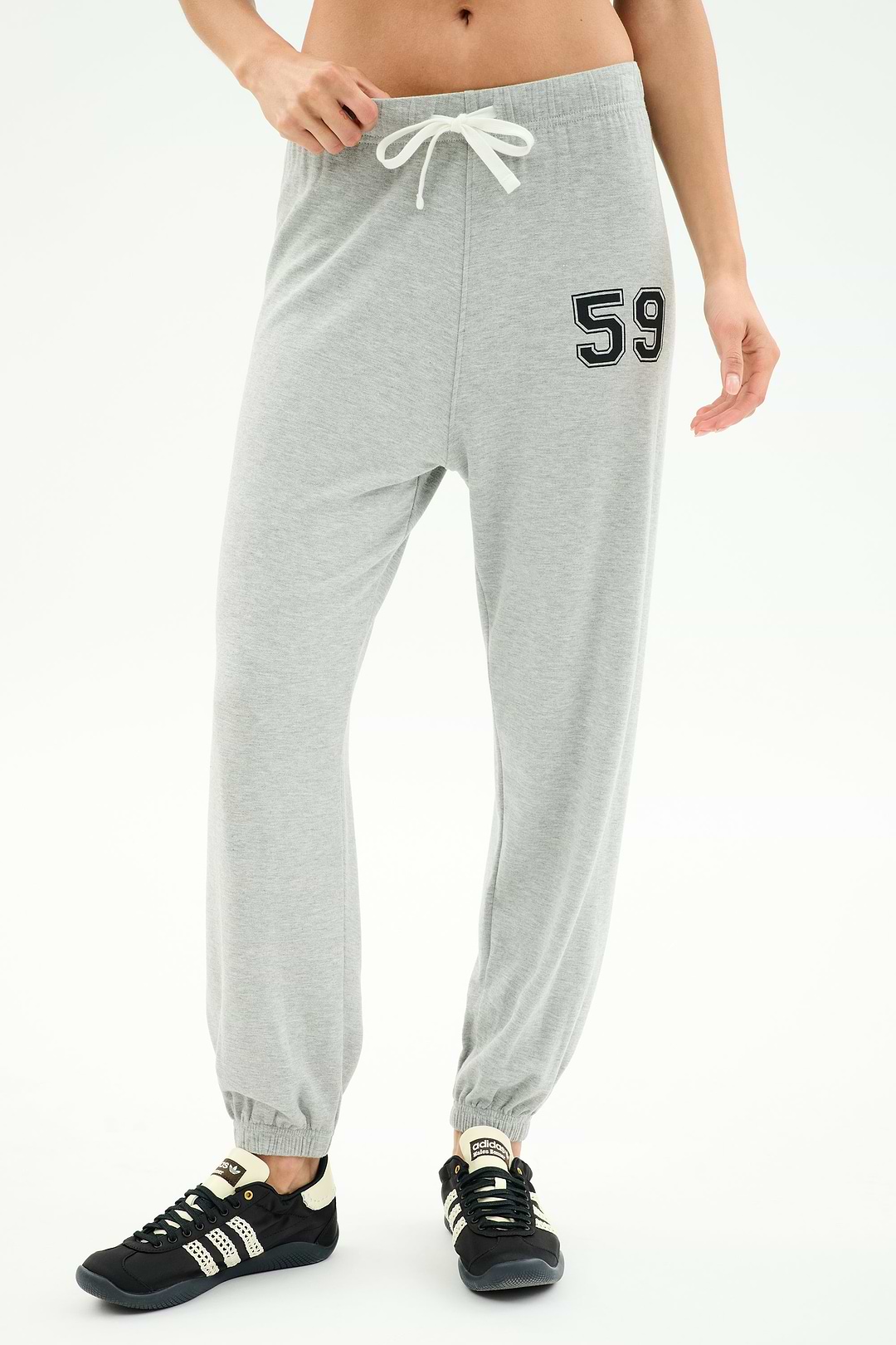 rimir スウェットプルオーバー♡グレー Aライン 細見え ストレッチ Andie Oversized Fleece Varsity 59 Sweatpant - Heather Grey/59