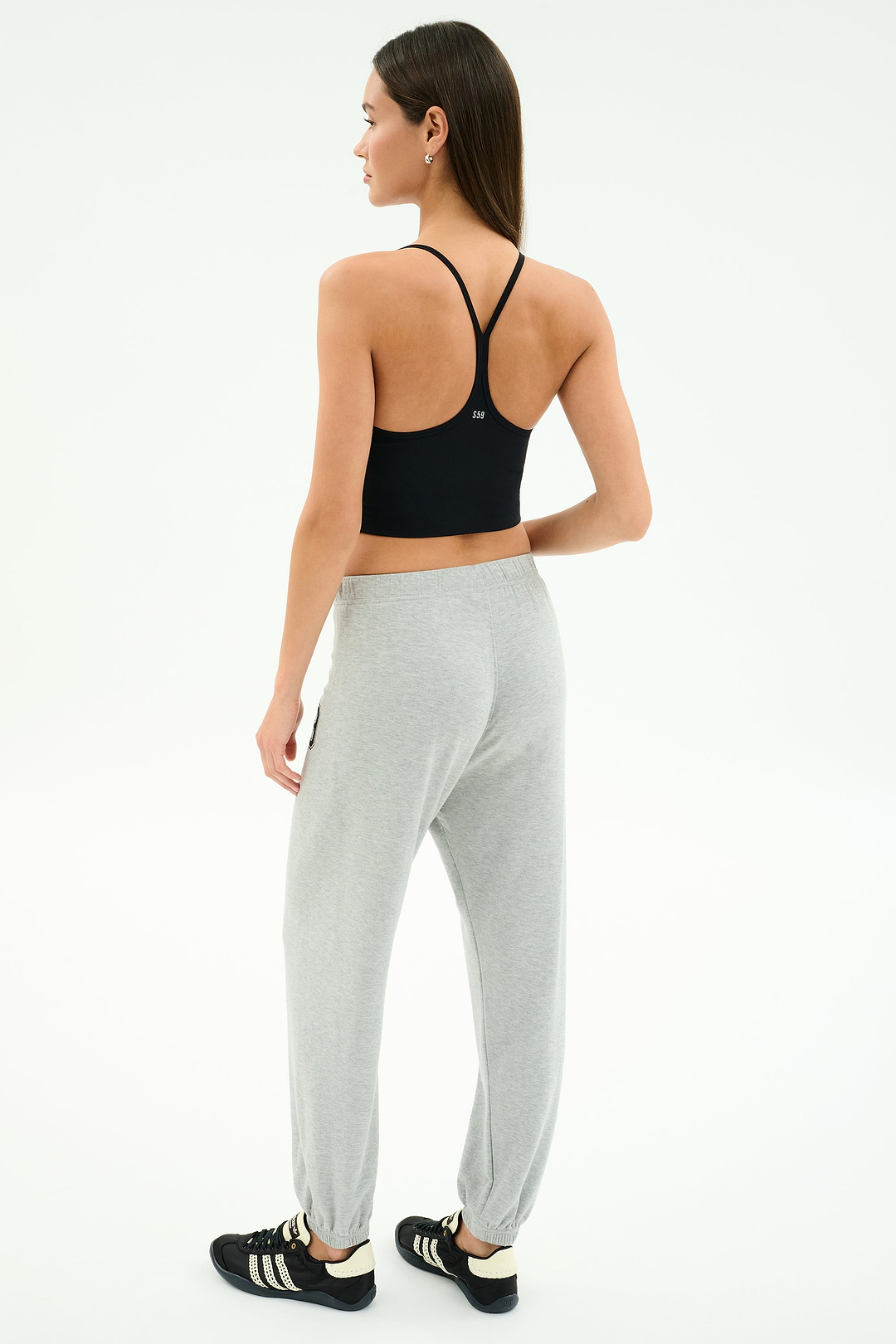 Andie Oversized Fleece Varsity 59 Sweatpant - Heather Grey/59