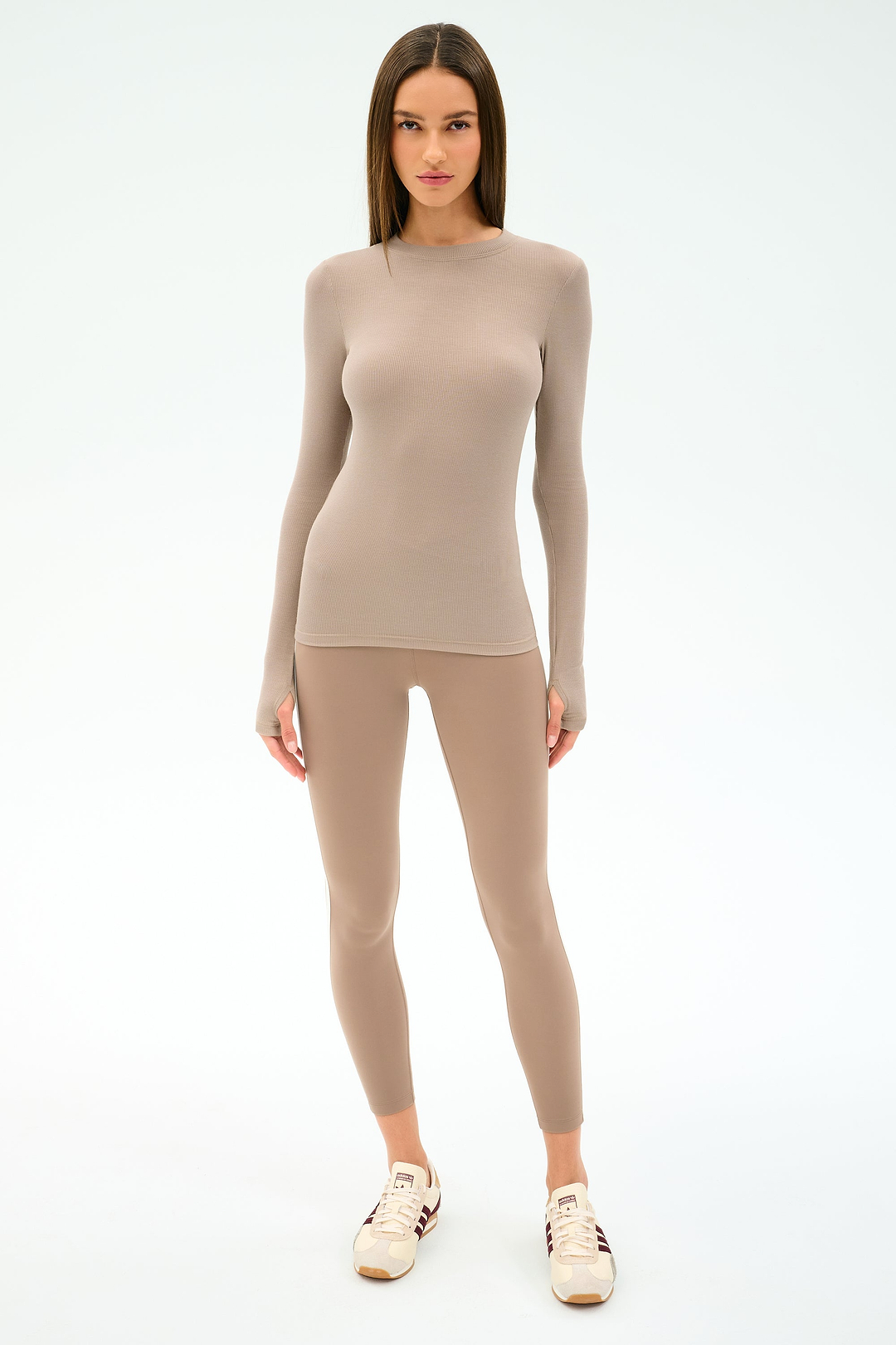Louise Rib Long Sleeve - Latte – SPLITS59
