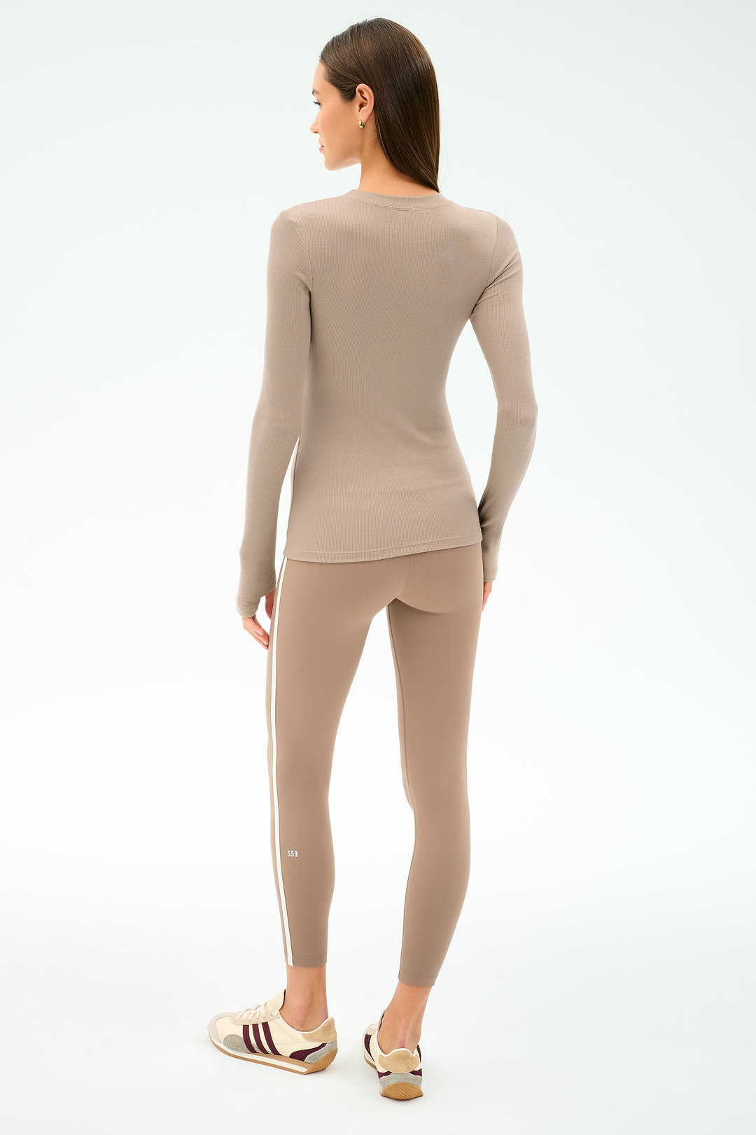 Louise Rib Long Sleeve - Latte – SPLITS59