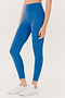 Woman wearing SPLITS59 Airweight High Waist Legging in Stone Blue and white sneakers.