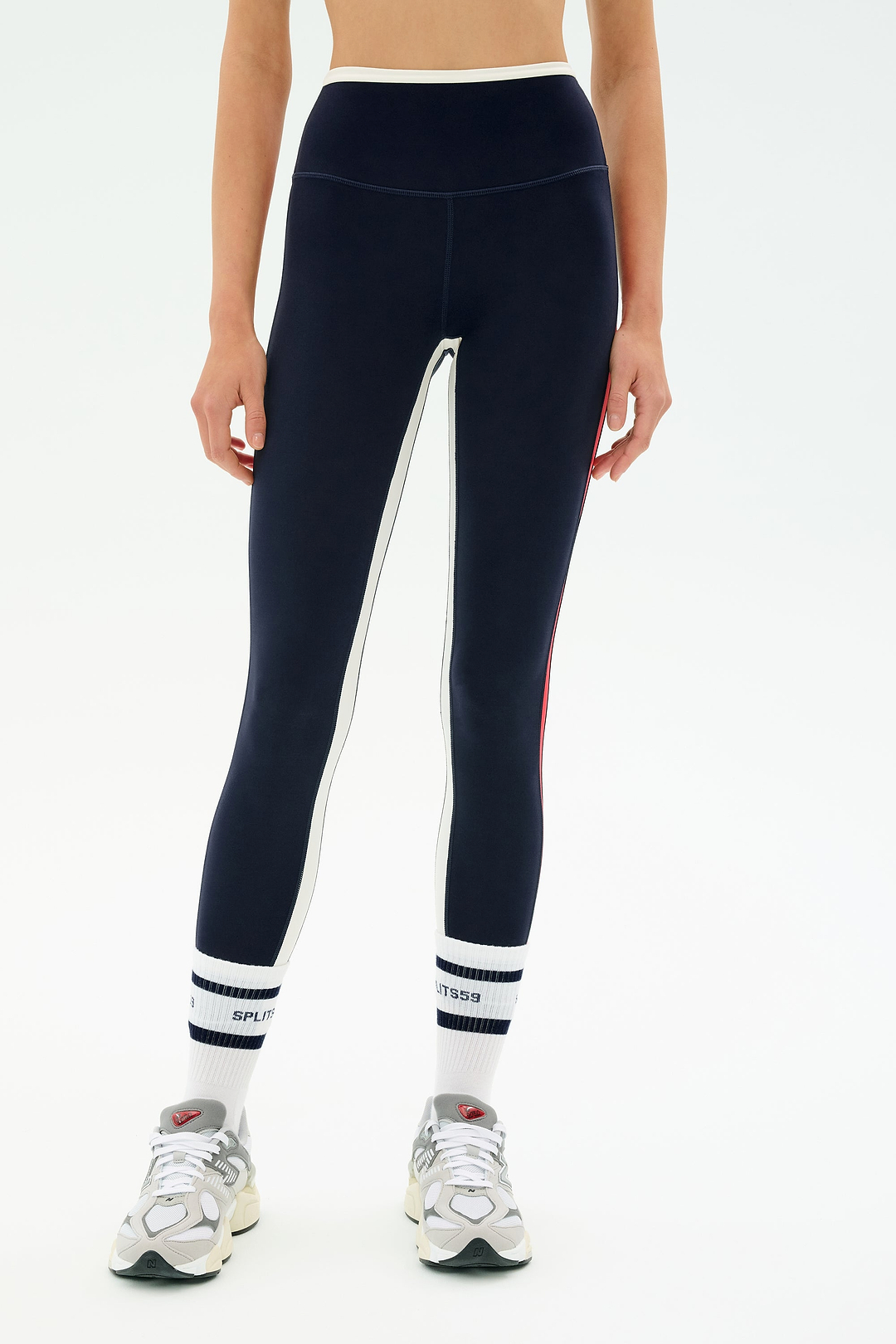 Sam High Waist Rigor 7/8 - Indigo/White – SPLITS59
