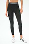 A person wears SPLITS59's Bailey Active Rib High Waist 7/8 leggings in Heather Graphite, featuring a striped waistband, paired with white sneakers—ideal for gym workouts—set against a plain white background.