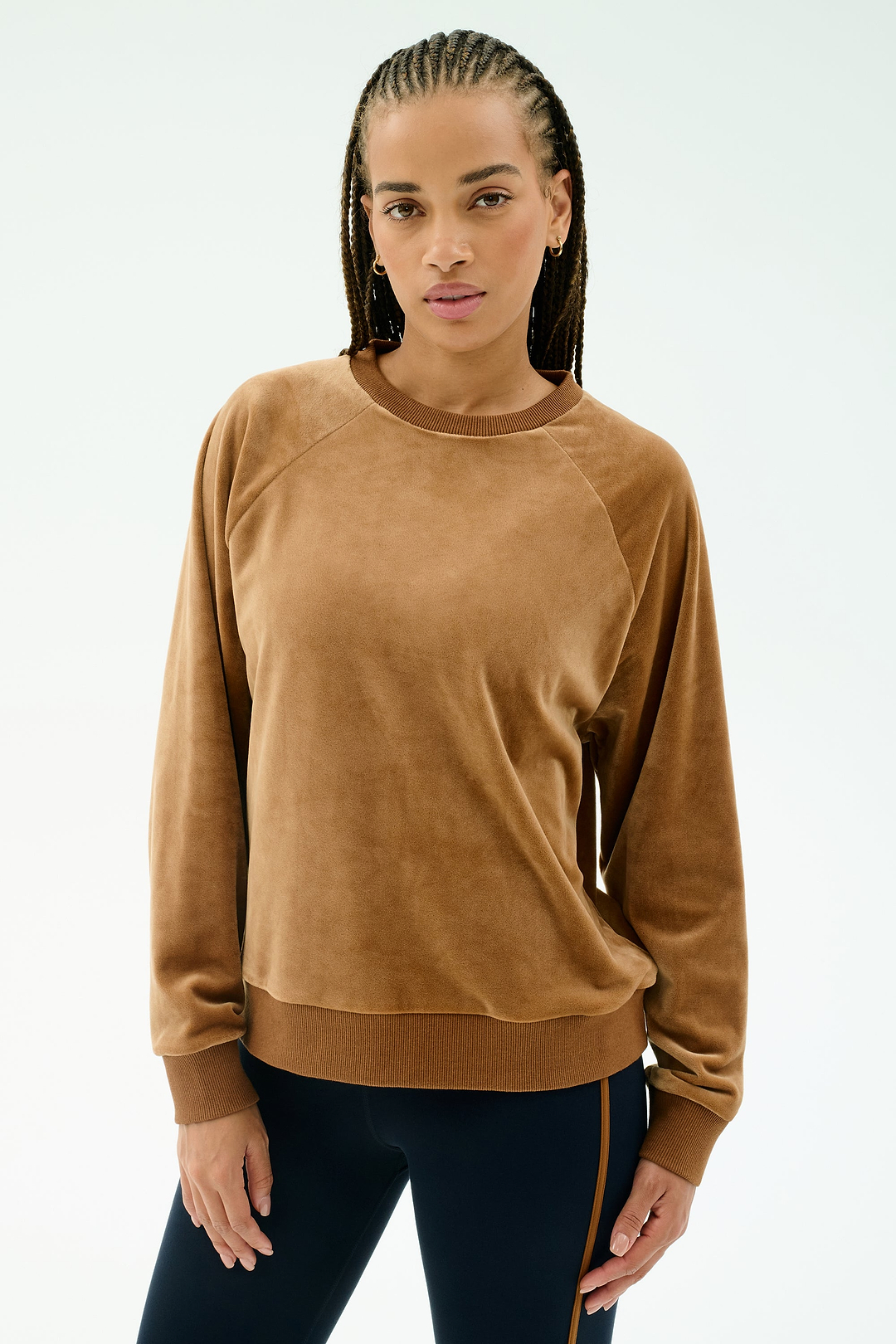Joy Velour Crewneck - Honey – SPLITS59