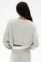 A person wears the SPLITS59 Noah Fleece Crop Sweatshirt in heather grey, paired with matching pants, made from soft modal spandex, photographed from behind against a plain white background.