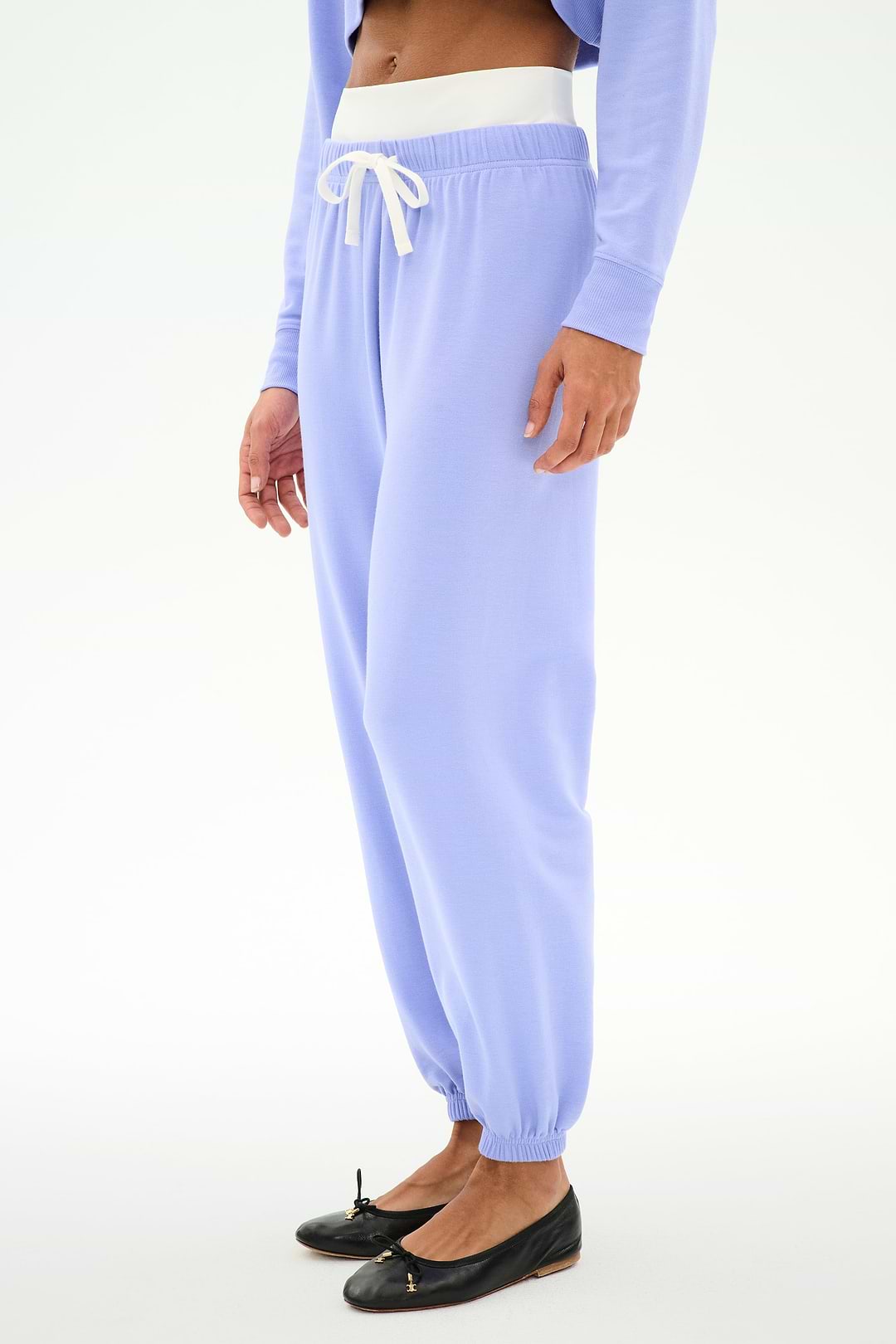 Andie Dual Waist Sweatpant - Purple Haze/White – SPLITS59