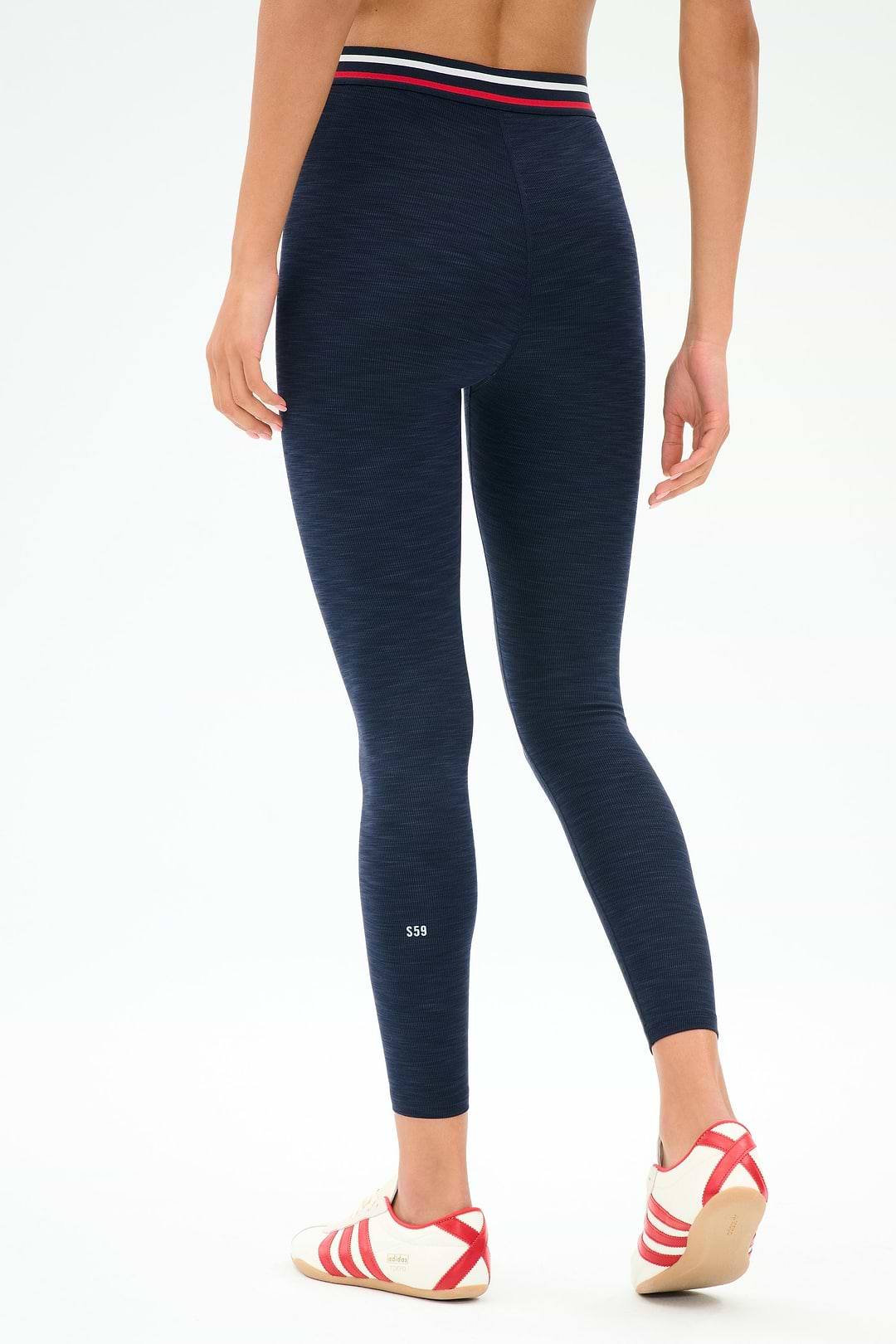Bailey High Waist Active Rib 7/8 - Heather Indigo – SPLITS59