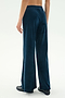 Model wears the SPLITS59 Joy Velour Pant in Indigo, styled with black shoes, photographed from the back against a plain white background.