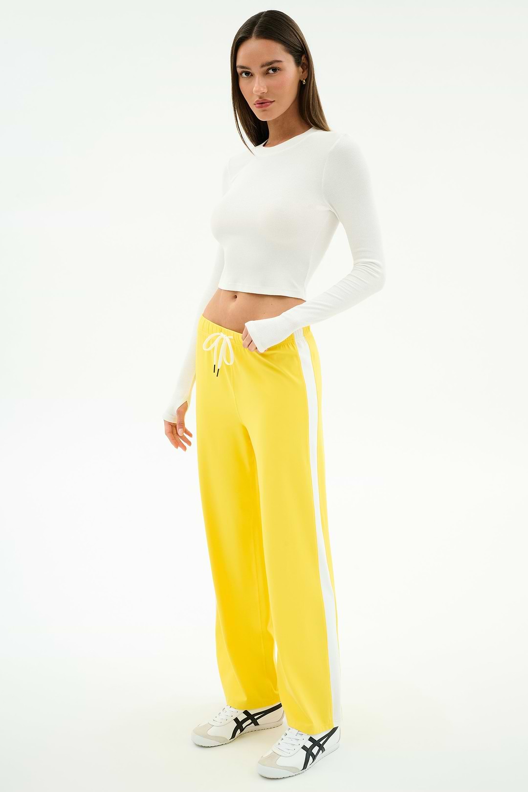 Willow Airweight Wide Leg - Bright Yellow/White – SPLITS59