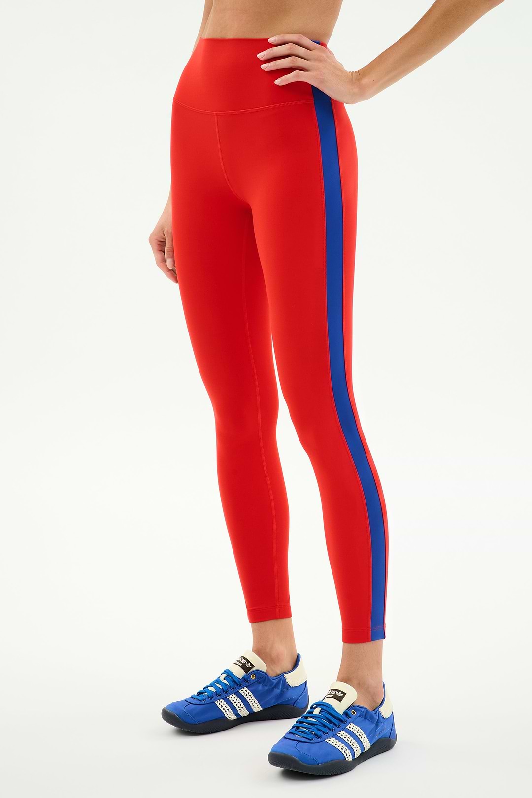 Nala レギンス　High waist half leggings Clare High Waist Rigor 7/8 - Lotus Red/Cobalt – SPLITS59