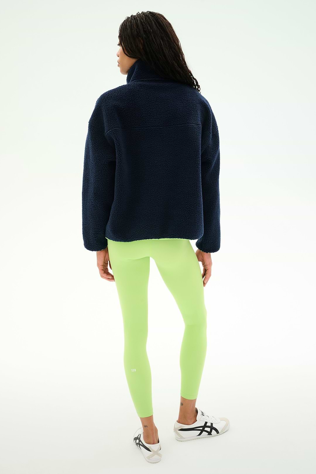 Reese Sherpa Half Zip Pullover - Indigo/Limeade – SPLITS59