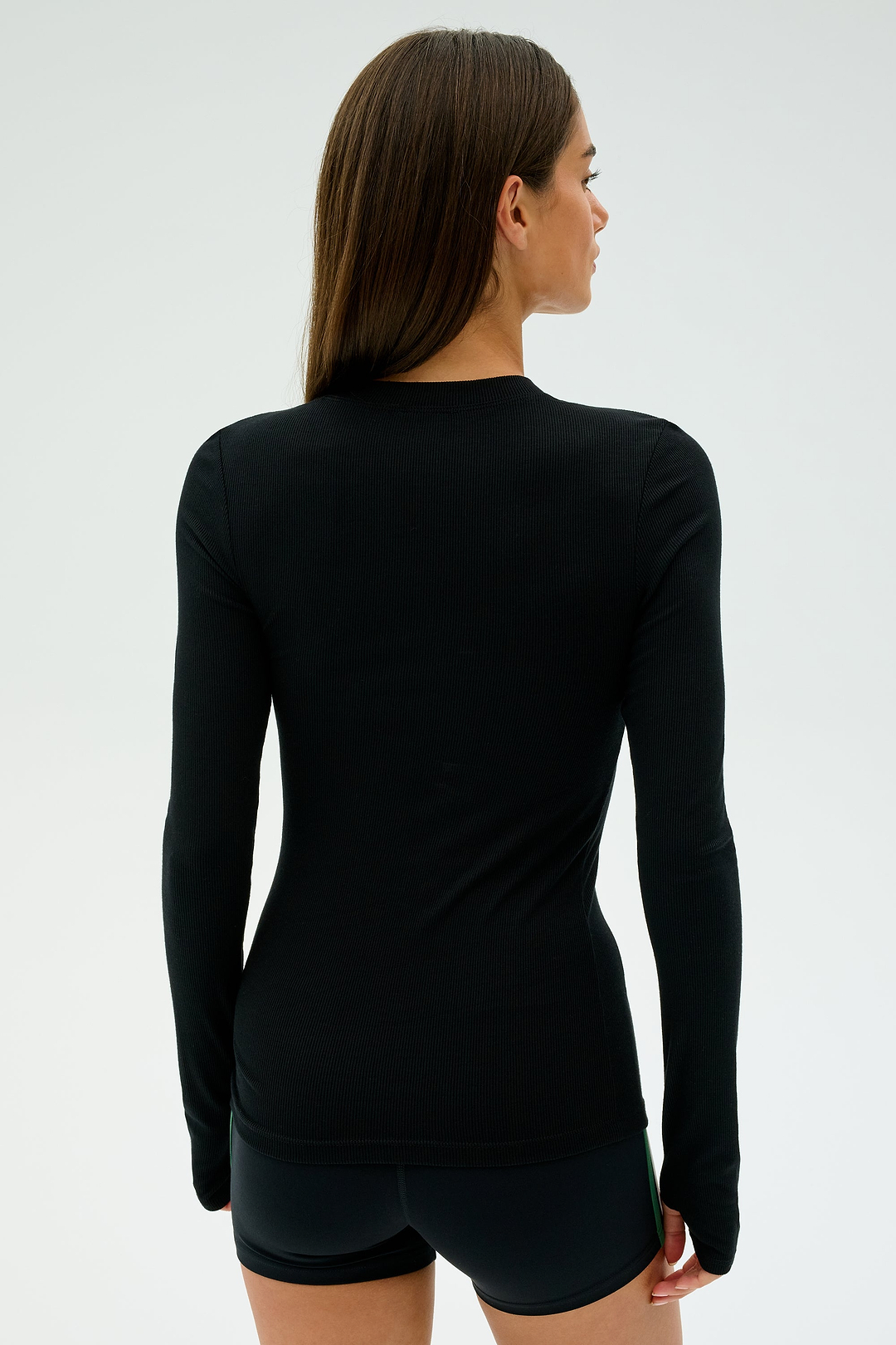 Louise Rib Long Sleeve - Black – SPLITS59