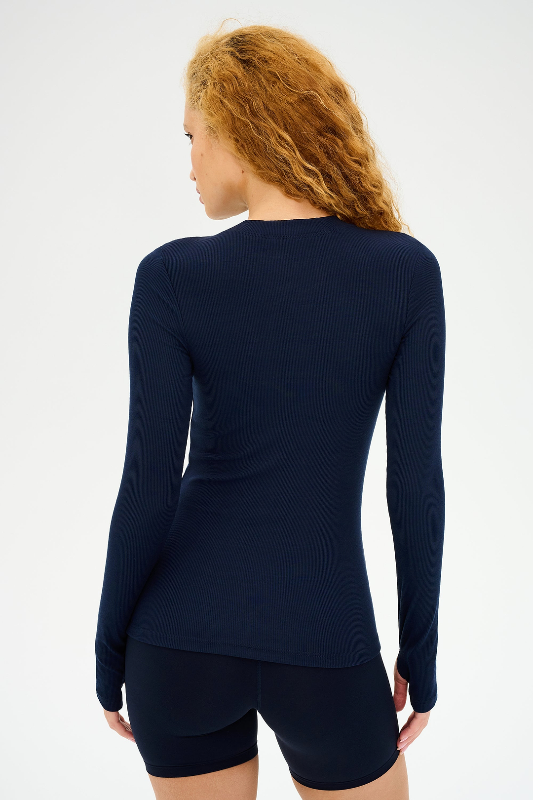 Louise Rib Long Sleeve - Indigo – SPLITS59