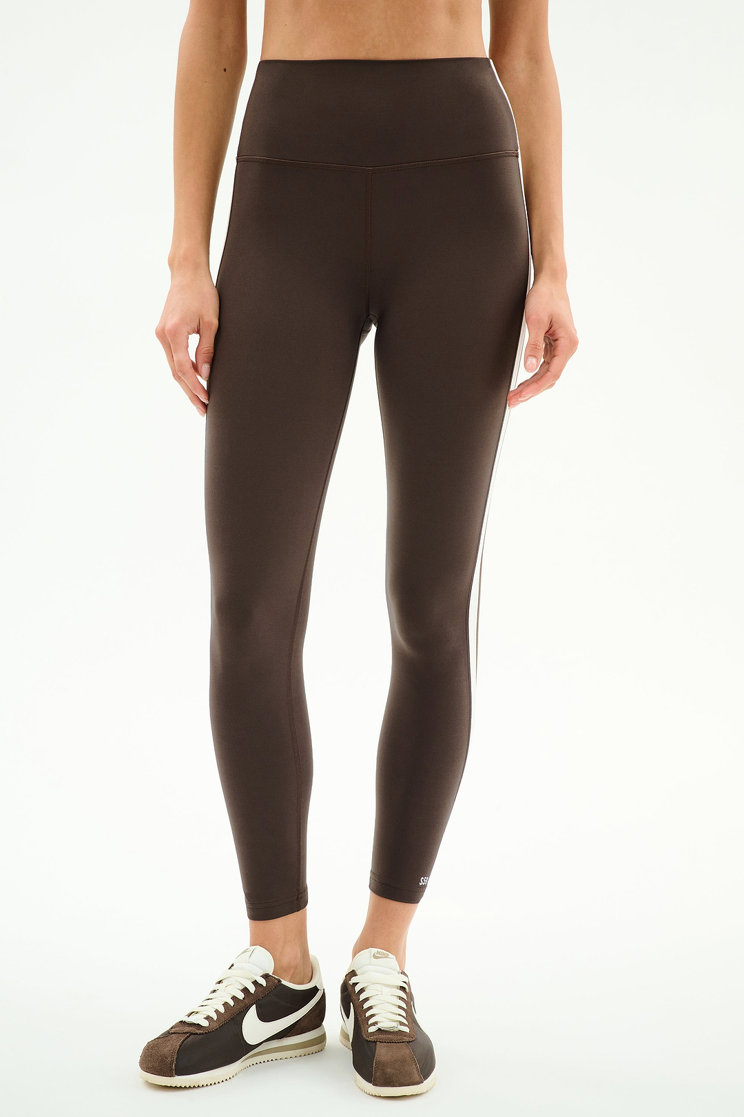 Bianca High Waist Rigor 7/8 - Dark Chocolate/White – SPLITS59
