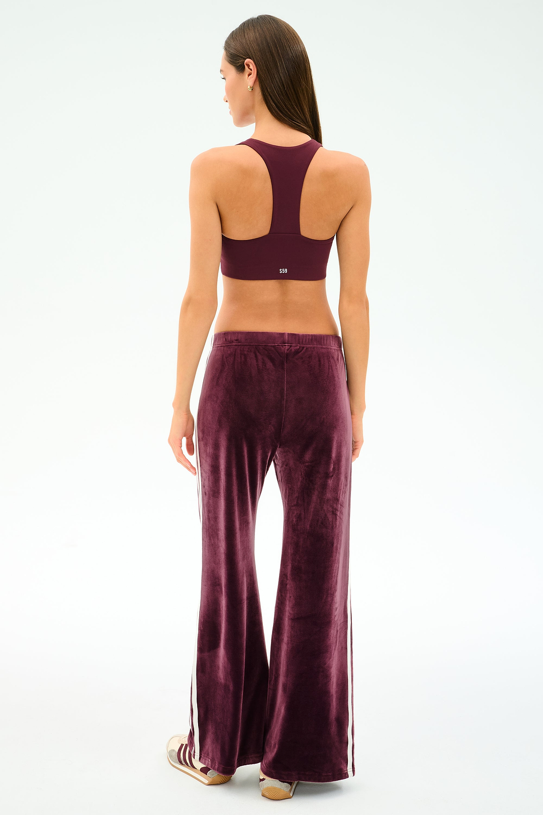 Heritage Velour Pant - Dark Cherry/White – SPLITS59