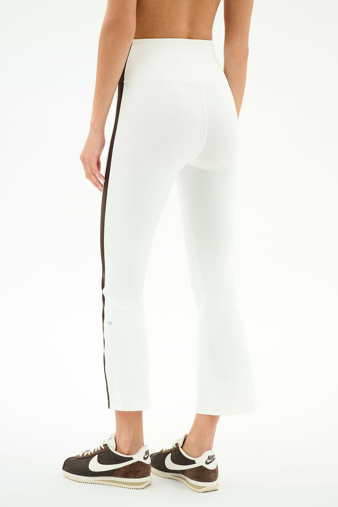 Raquel High Waist Supplex Crop - White/Dark Chocolate – SPLITS59